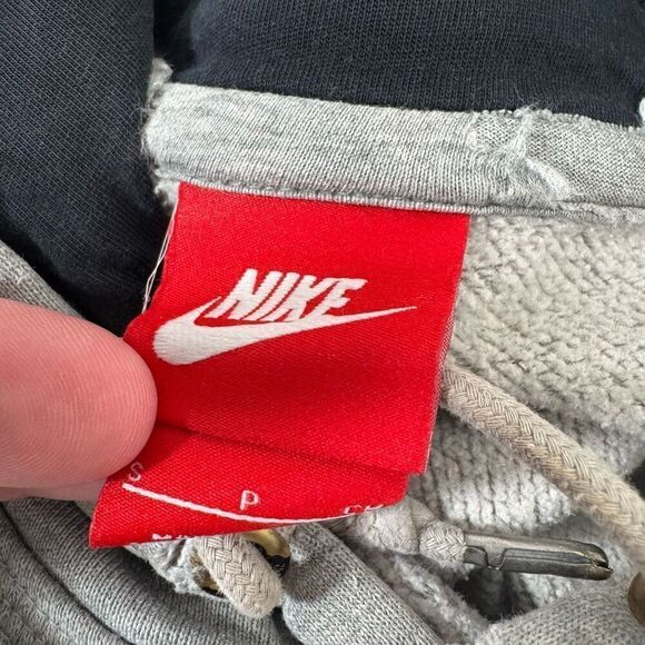 Nike Air Grey Pullover Thrashed Hoodie Size Small Cotton Blend Essential - Picture 10 of 16